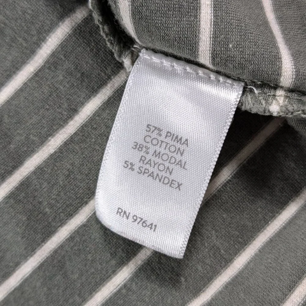 J. Jill Gray and White Striped Midi Dress - Picture 6 of 9